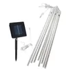 8 pièces 30/50cm LED bande ampoules douche pluie lumières solaire alimenté météore douche étanche jardin lumière lampe décor