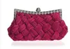 2016 New fashion lady's clutch bag bridal bag knitted evening bag 9colors