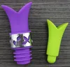 New Arrive Lily Wine Bottle Stoppers Silicone Approved Food Grade Durable Wine pourer Bar Tools Colors