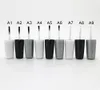 Wholesale- 300 x 15ml Empty White Glass Nail Polish Bottle With White Black Cap 1/2oz Glass Container