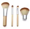 Profissional 4 Pcs Bambu Lidar Com Maquiagem Jogo de Escova de Cosméticos Kit de Ferramentas Em Pó Blush Escovas Make Up Brush presente Frete Grátis