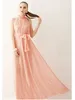 Elegant Bohemian Summer Beach Dresses for Women Ultra Perfect Fairy Hang-Neck Sexig Maxi Chiffon Long Ladies Clothes Free Frakt