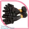 Neuankömmling Bouncy Spiral Romance Curly Human Hair Weave Bundles Großhandel Unverarbeitete peruanische Jungfrau Tante Funmi Egg Curls Extensions 3 Stück