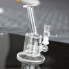 5.5 "Mini Bubbler Glass Ash Catcher Hookahs Male 14mm Inline Percolator Water Pipe Oil Rig Bong High Quality 10.0mm Joint