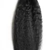 Cabelo Loop Kinky Straight 100G Brasileiro Yaki Humano Humano Micro Bead Remy Hair