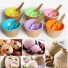 2023 new colored Children's Ice Cream Bowl with Spoon kids ICE Cream cup tubs Dessert Bowl BPA free (7)