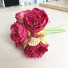 Konstgjorda blommor grossist hand bundet fem huvud peony blommor bröllop europeisk stil dekorativ växt simulering peony te