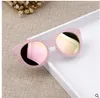 Brand Designer Children Round Kid Girls Sunglasses Anti-UV Reflective Mirror Candy Color Fashion Sun Glasses Oculos