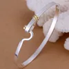 Yhamni Brand Classic 925 Silver Compated Bangle Bracelet for Women Fashion Jewelry 925 Silver Sterling Bangle Hele B0739590385