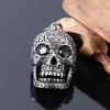 High Quality Skull Pendant Mens Stainless Steel Large Sugar Skull Pendant Necklace for Man stainless steel charm271Y