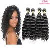 Hot Sale Brazilian human Hair Weave Deep Wave Virgin Hair bundles extension 4 pcs Hair weft free Shipping