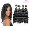 Venda quente Brasileira Tecer Cabelo Humano Onda Profunda Do Cabelo Virgem feixes de extensão 4 pcs Cabelo trama frete Grátis