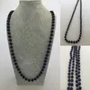 ST0297 Fantaisie Boho Long Colliers Pour Femmes 8mm Lapis Noué Collier en 38 pouces Personnalisé Pierre Bijoux