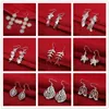 women's sterling silver plated earring 10 pairs a lot mixed style EME55,wholesale fashion 925 silver plate Dangle Chandelier earrings