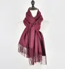 Nova moda senhora lenços cashmere borla sólida confortável e elegante alongado Neckerchief 4 cores frete grátis