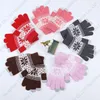 Winter Touch Screen Gloves Snowflake Knitted Five Finger Glove Unisex Style 5 Colors Soft And Warm