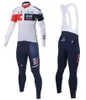 Conjunto de Jersey de ciclismo blanco del equipo IAM, ropa de ciclismo de montaña y de carretera de manga larga para primavera y otoño, 2024