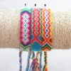 Hot Selling Vintage Mode Hippy Boho Surf Polsband Dames Sieraden Armband Regenboog Handmde Katoen String Touw Vriendschap Armband