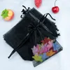 Black Organza Drawstring Pouches Jewelry Party Small Wedding Favor Gift Bags Packaging Gift Wrap Square 5cm X7cm 2 X2 75&quo3009