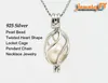 925 Silver ed Cage Locket Sterling Silver Pearl Crystal Gem Bead Cage Pendant Mounting for DIY Fashion Jewellery Charms6147881