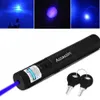 Zichtbare Blauwe Voilet Laser Pointer Pen 10 Miles Single Beam Oplaadbare Blauwe Lazer Pen Pointer 405nm + 18650 Batterij + oplader