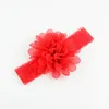 50 pezzi di copricapo per bambini, accessori per fiori, chiffon da 4 pollici con morbide fasce elastiche in pizzo, fascia per capelli elastica