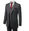 古典的なスタイルの新郎Tuxedos新郎メンズの結婚式のプロムスーツの花婿（ジャケット+パンツ+ベスト）スリーピース
