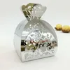 100 sztuk Laser Cut Hollow Flower Diamenty Cukierki Box Chocolates Pudełka na Wesele Party Baby Shower Favor Prezent