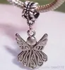Pendentifs à breloque en alliage d'ange gardien pour la fabrication de bijoux Bracelet collier accessoires de bricolage 34x15mm argent Antique 100 pièces