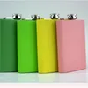 mixed Colored stainless steel 7oz hip flask ,4 color can be choose ,personalized logo accept