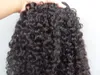 brazilian clip in kinky curly hair weft hair extensions unprocessed curly natural black color human extensions can be dyed