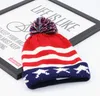 Modische Beanie-Mütze mit USA-Flagge, Wolle, für den Winter, warme Strickmützen und Hüte für Männer und Frauen, Skullies, coole Beanies