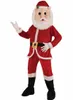 2017 fabriek gemaakte op maat gemaakte Santa claus mascotte kostuum kerstdag volwassen grootte cartoon kostuum partij fancy jurk kerstkostuum