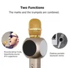 H6 Kablosuz Bluetooth Mikrofon Hoparlör Manyetik Çift Boynuz Hoparlör Andıor IOS Telefon Ücretsiz DHL Için Karaoke