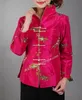 Vente en gros - Veste de broderie en satin de soie pour femmes chinoises traditionnelles roses chaudes Taille S M L XL XXL XXXL Livraison gratuite Mny19-B