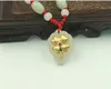 Gold inlaid jade lucky pendant A clover necklace and pendant (sifang to gain)