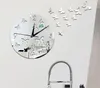 Reloj de pared con espejo de mariposa, pegatinas de pared con espejo para el hogar con personalidad creativa, reloj de bolsillo con perspectiva de espejo acrílico