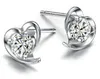 S925 Orecchini di design del cuore d'amore d'amore d'argento per donne fiocchi di neve in cristallo naturale grazioso trifoglio angelo oorbellen brincos anelli orecchini orecchini con gioielli diamanti CZ