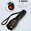 LED flashlight Outdoor Flashlight 8000 Lumens CREE XM-L2 Zoomable 5 Modes aluminum Lanterna LED Torch Flashlights For Camping