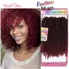 Syntetisk flätning Hair 3pcs / lot Crochet Braids Hair Pre Looped Savana Jerry Curly Hair Extensions Ombre Brasilian för Kvinnor Jumbo Braids