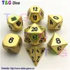 Großhandels-TOP-Qualität 2016 New Metalic 7 Würfel-Set d4 d6 d8 d10 d% d12 d20 für Brettspiele RPG Dados jogos dnd für Mann besonderes Geschenk