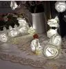 Guirlande de fleurs féerique rose 20LED décoration de noël fête de jardin