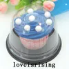 100 pezzi 50 set di plastica trasparente scatola per torta a cupola per cupcake Scatole per bomboniere Contenitore per decorazioni per feste di nozze Scatole regalo Scatola per muffin81450003375417