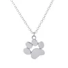 Wholesale 10Pc New Choker Necklace Tassut Cat and Dog Paw Print Animal Jewelry Women Pendant Long Cute Delicate Statement Necklaces