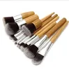 11 pezzi pennelli per trucco professionale set di penne ombretto fondotinta correttore pennello per sfumare manico in legno strumenti cosmetici all'ingrosso
