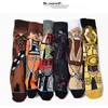 Mode Kunst Baumwolle Crew Gedruckt Socken Malerei Charakter Muster Frauen Männer Harajuku Design Sox Calcetine Van Gogh Neuheit Funny313i