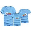 All'ingrosso-2016 Fashion Family Matching Outfit T-shirt a forma di cuore 12 Clors Per vestiti di famiglia coreani madre padre figlia Vestiti figlio