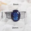 925 prata esterlina para mulheres anéis azul escuro Cúbico zirconia Favorito S-3706 SZ#6 7 8 9 RAVE REVISÕES NOBRES NOBROS ARVIVALS244N