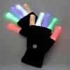 100pcs KTV Club Party Dance Halloween Flashing LED Flash Gloves Finger Light Up Glow gloves Fancy Dress Light Show Christmas festive