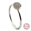 2016 juin gouttelette, pierre de lune grise 100% 925 perle en argent Sterling Fit Pandora anneau bijoux de mode bricolage marque de charme